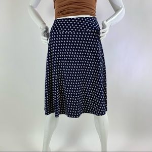 Women’s Large (L) Abstract Print TALBOTS “Tea Length” Knee-Length A-Line Skirt